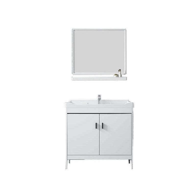 Gorgeous Metal Vanity Cabinet Freestanding Standard Open Console with Sink Set