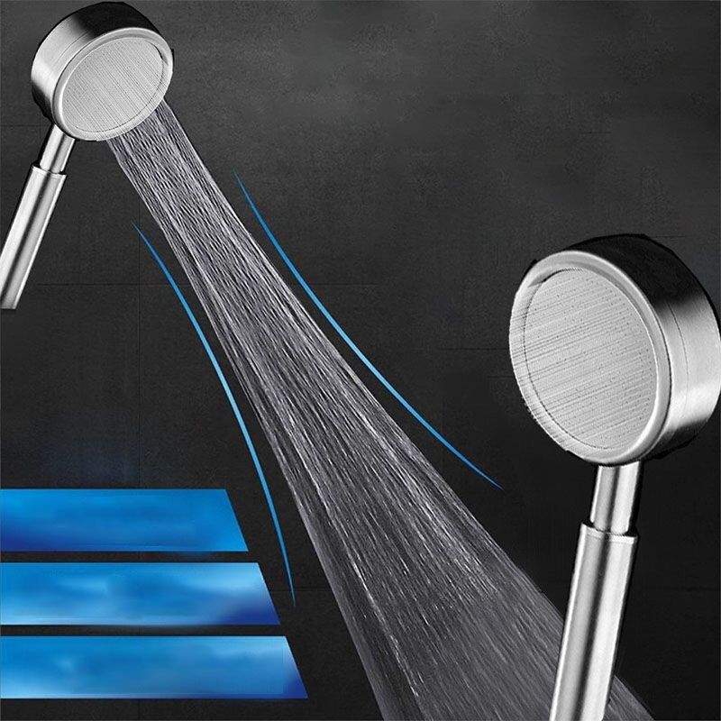 Classic Shower Head Round Metal Handheld Shower Head in Silver