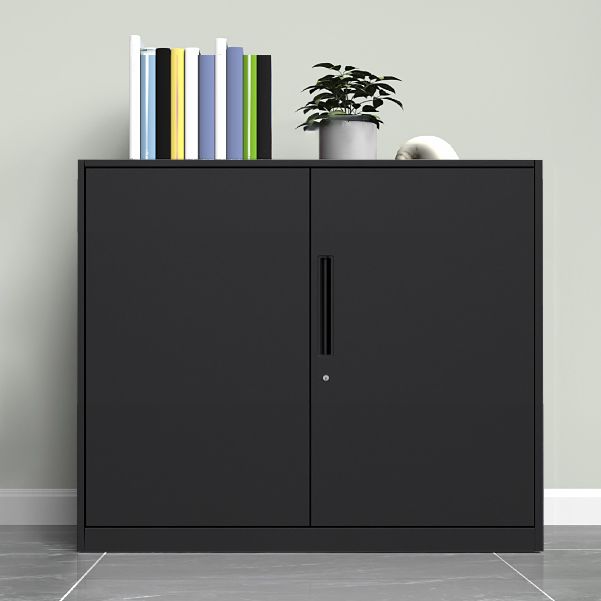 Contemporary File Cabinet Steel Frame Fire-Resistant Key Lock Lateral File Cabinet