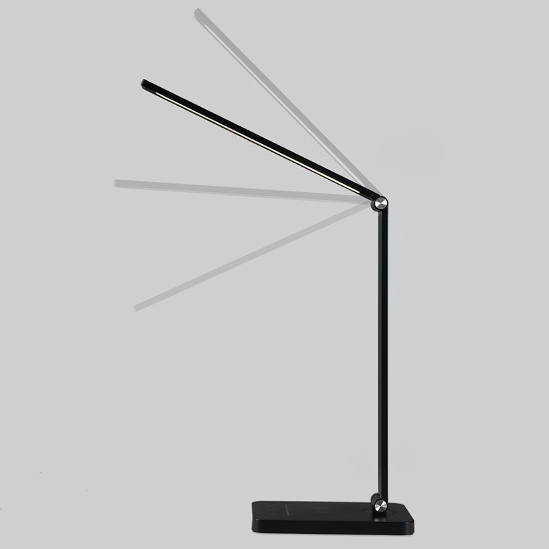 1 Light Linear Table Light Modernism Metal Night Table Lamps for Study Room in Black