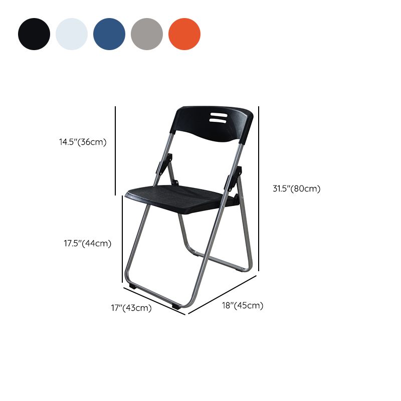 Modern Desk Chair Plastic Computer Chair Mid-Back Chair No Wheels