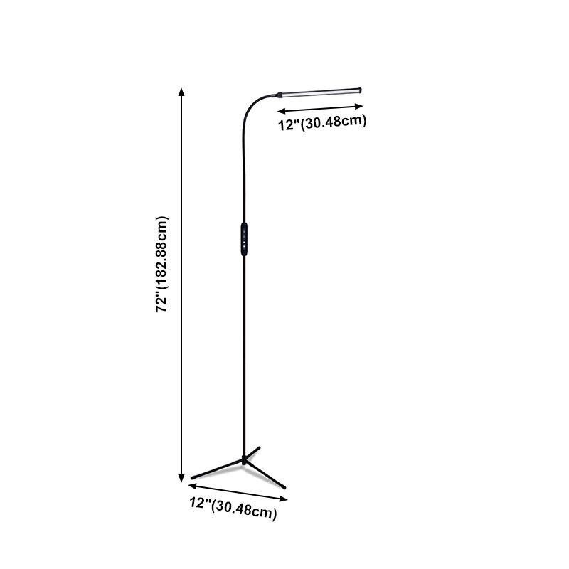 1 Lampade a pavimento lineare chiaro modernismo lampade standard in metallo in nero per soggiorno
