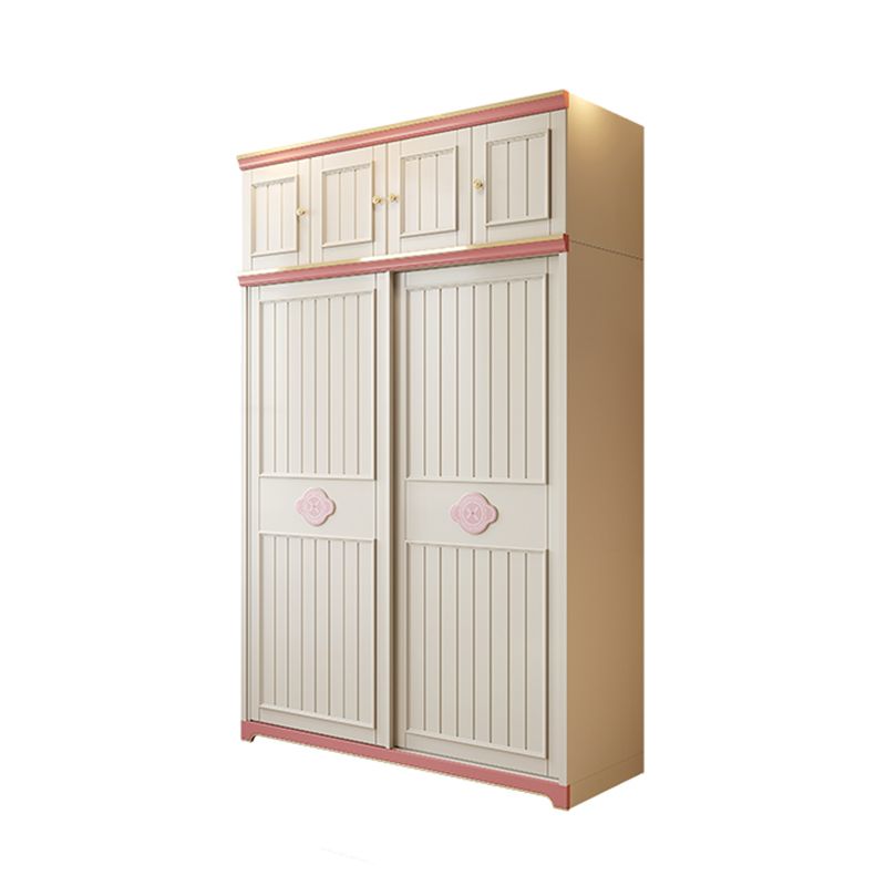 Manufactured Wood Kids Closet Bedroom Youth Armoire with Sliding Door