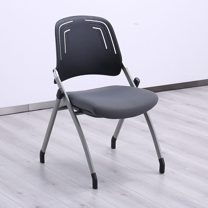 Modern Desk Chair Plastic Upholstered Mid Back Home Office Chair