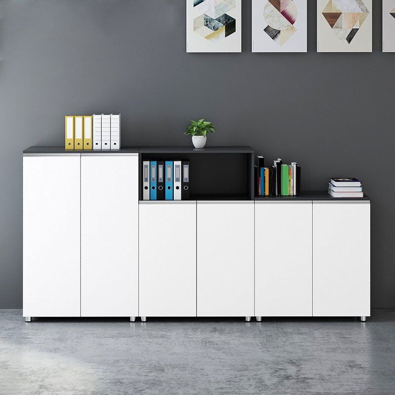 Wood Filing Cabinet Modern Vertical Storage Shelves Filing Cabinet