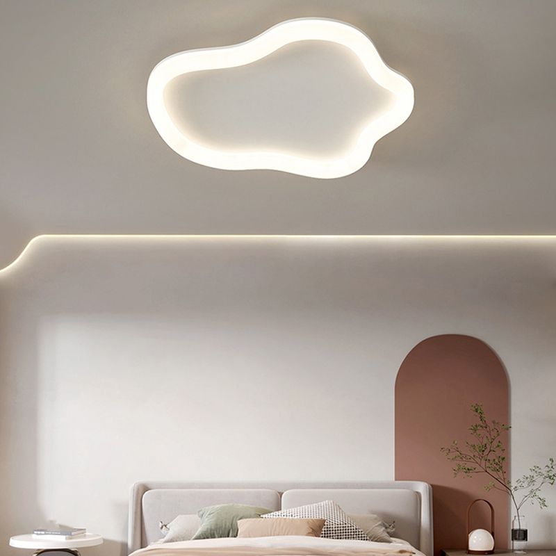 White Flush Mount Lighting Modern LED Ceiling Light for Hallway