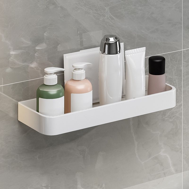 Contemporary Bathroom Accessory Set  Metal Bath Shelf in White