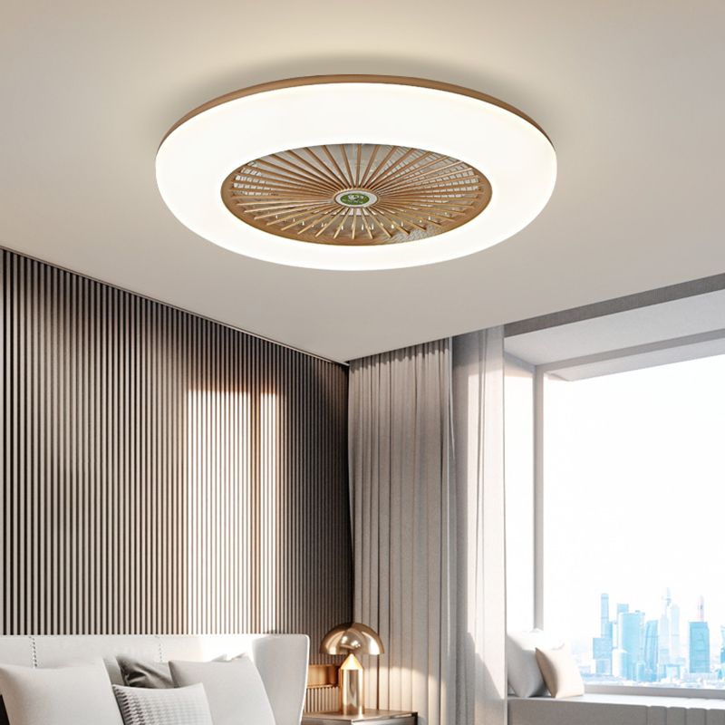 Metal Ceiling Fan Light Modern Style Ceiling Fan Lighting for Dining Room