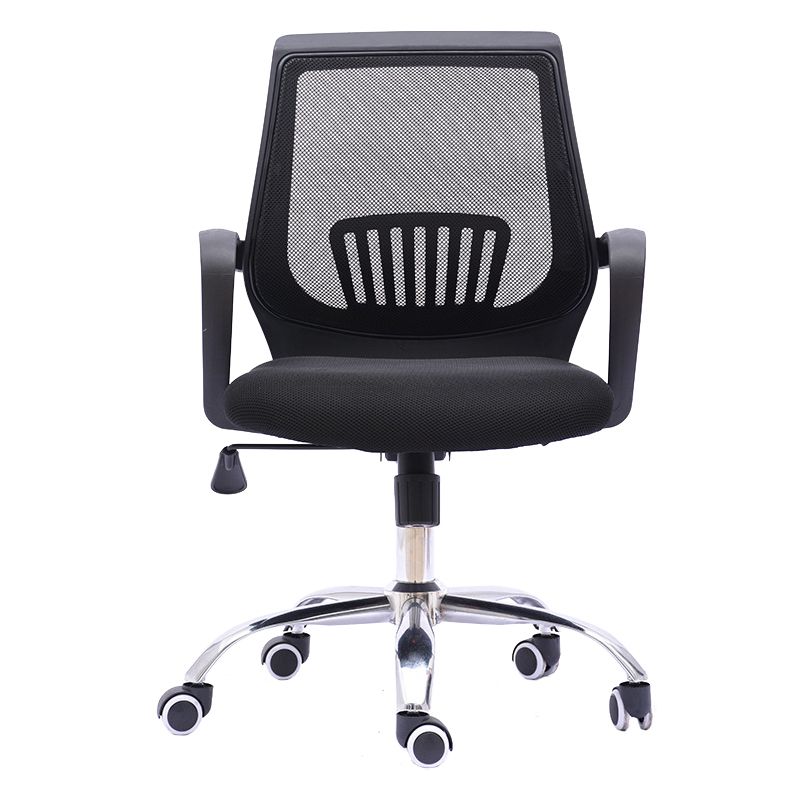 Contemporary Microfiber Adjustable Ergonomic Chair Mid-Back Conference Arm Chair