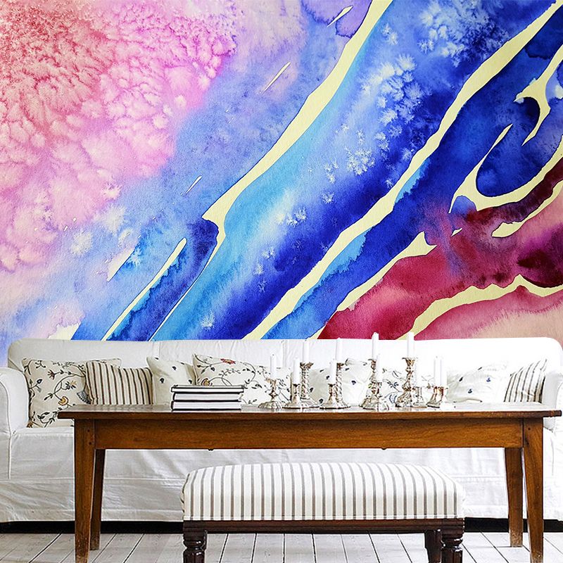 Modern Illustration Mural Abstract Watercolor Environment Friendly Bedroom Wall Mural