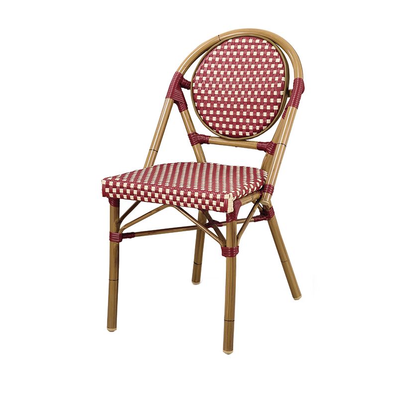 21" Wide Tropical Outdoor Chair Armles Rattan Dining Side Chair