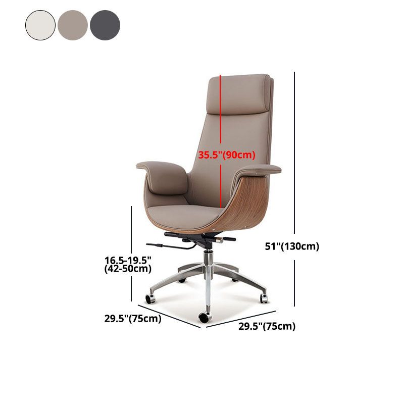 Contemporary High Back Executive Chair Padded Arms Office Chair for Home Office