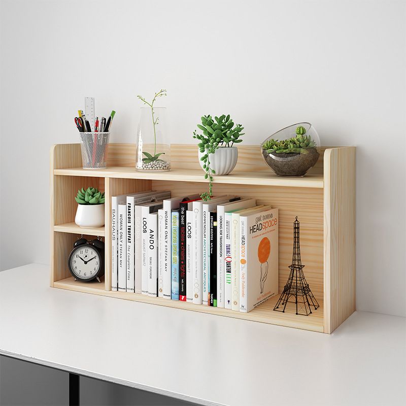 Modern Closed Back Wood Book Shelf Natural 8"W Home Bookcase