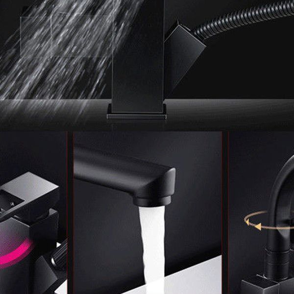 Modern 1-Handle Faucet with Water Dispenser with Pull out Sprayer Faucet