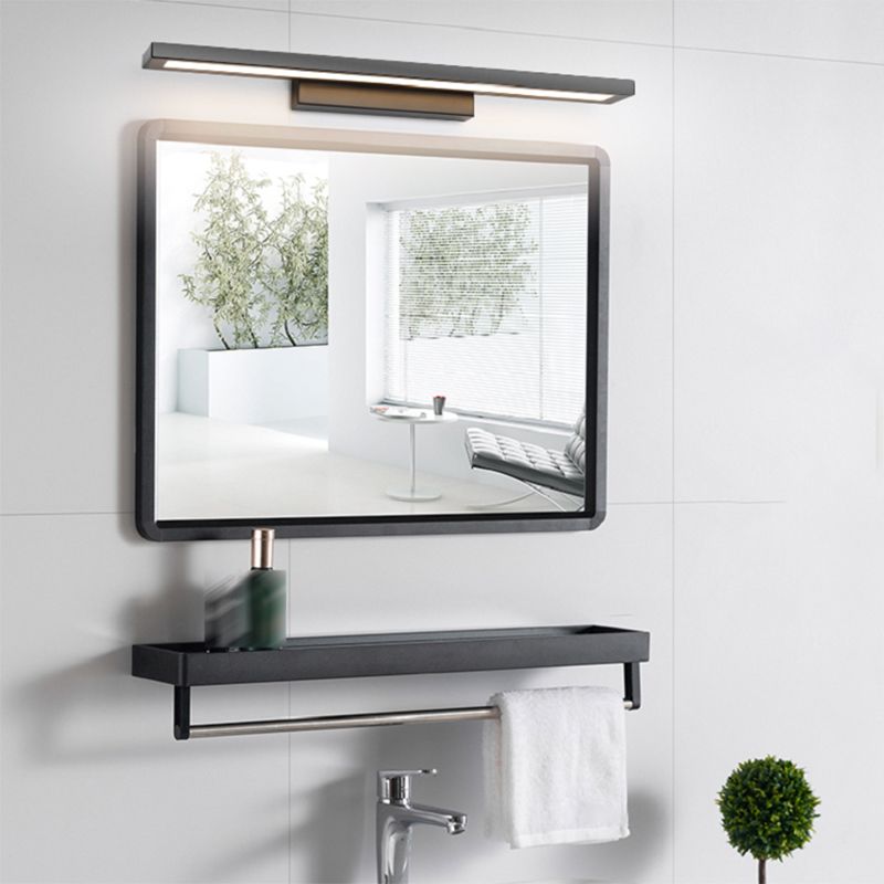 LED Mirror Front Light Modern Black Vanity Light with Acrylic Shade for Bathroom