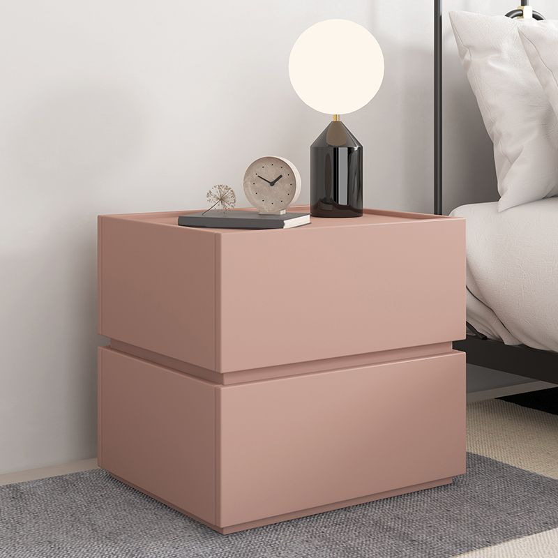 Wooden Night Table Contemporary Bedside Cabinet with Drawers