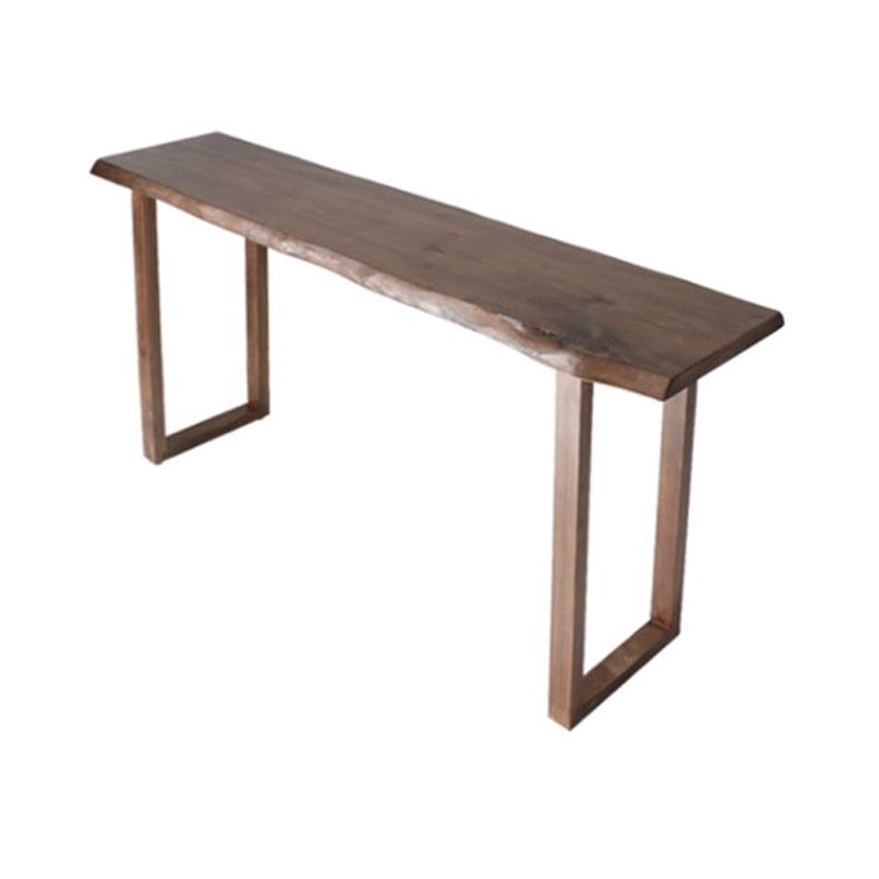 Brown Industrial Style Bar Table Solid Wood Casual Bar Table for Indoor