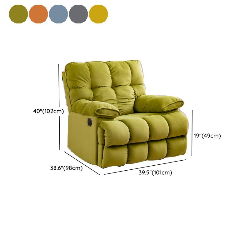 Scandinavian Fabric Standard Recliner Tufted Back Recliner Chair