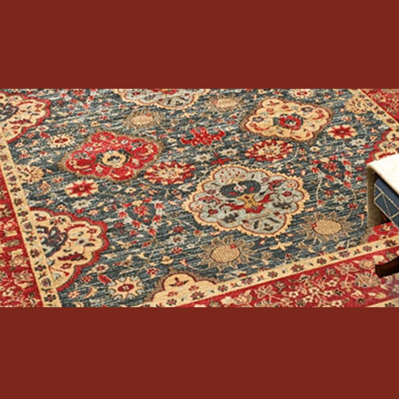 Moroccan Symmetrical Pattern Area Carpet Color Polyester Rug Stain Resistant Carpet for Living Room