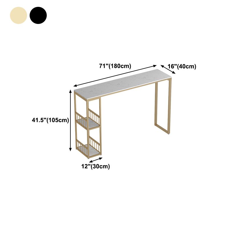 Glam Style 41.3 "H Table de bar en marbre Blanc Table du bistrot top bistro pour le salon