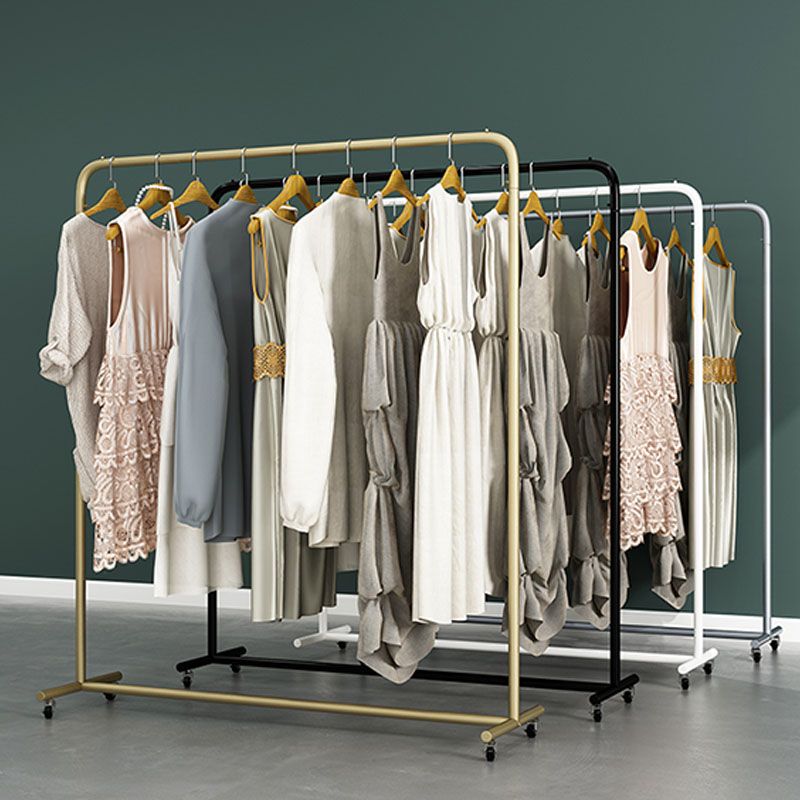 Industrial Style Coat Rack Metallic Free Standing Coat Rack with Sheave