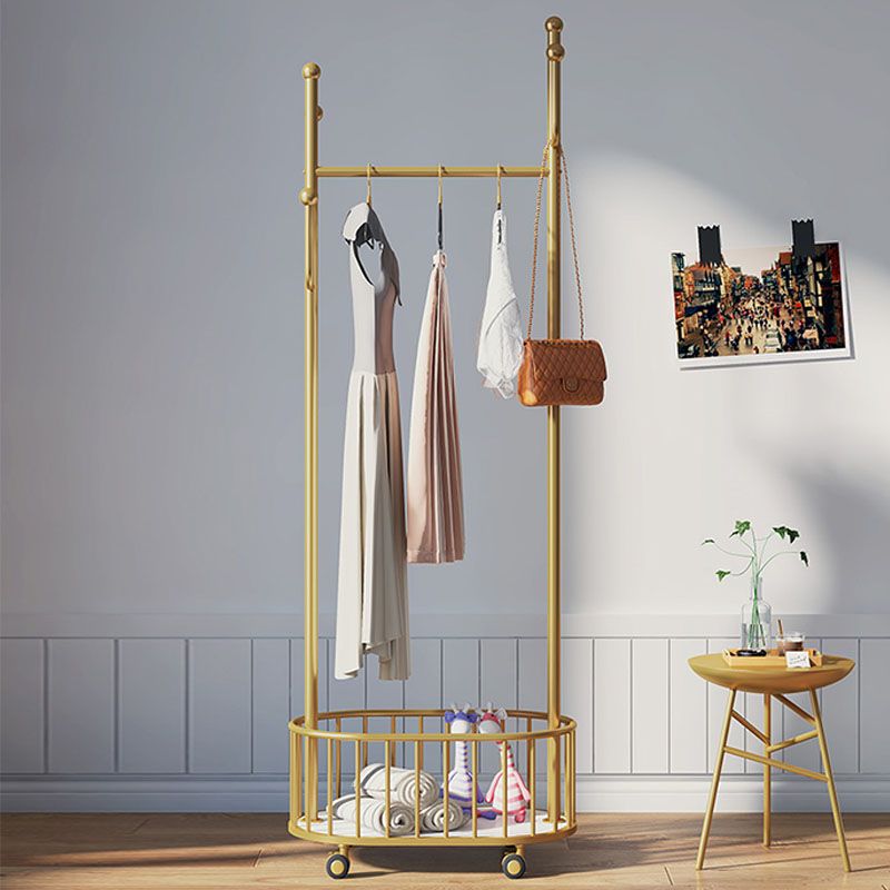 Glam Hall Stand Metal No Distressing Shelving Hooks Included Free Standing Coat Rack