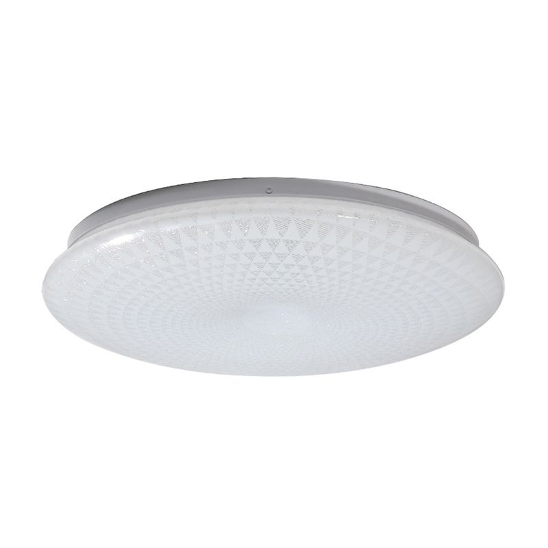 Circular Flush Mount Light Modern Acrylic 15"/19" Dia LED White Ceiling Light Fixture in Warm/White/Natural Light