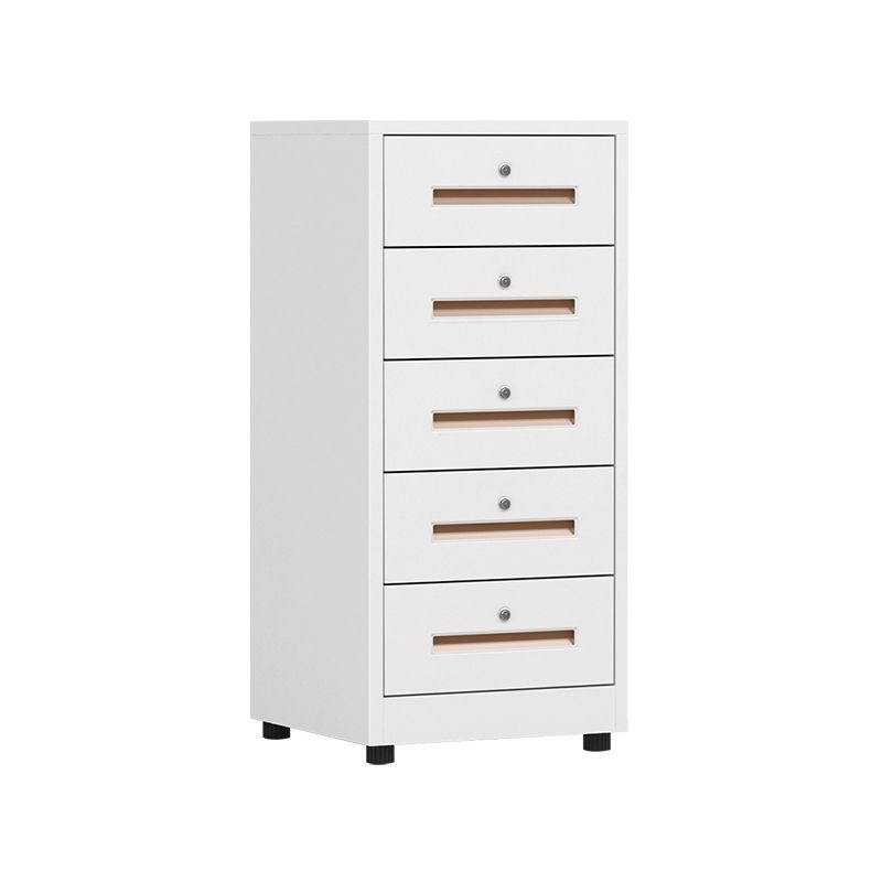 Contemporary File Cabinets Metal Frame Mobile Filing Cabinet with Key Lock