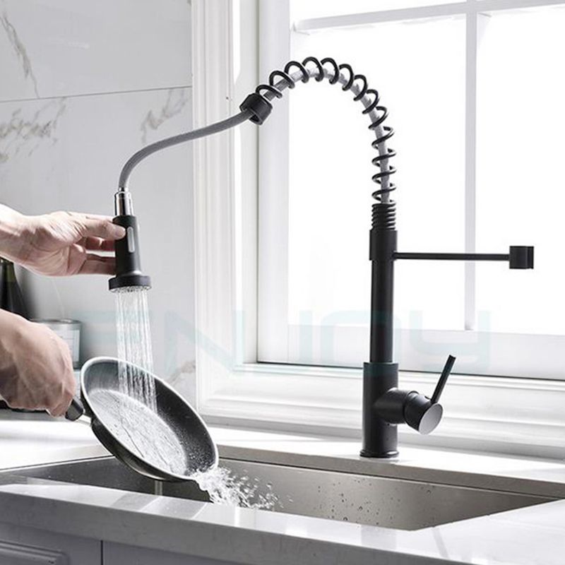 Modern Farmhouse Faucet Spring Spout Water Filler One Handle High Arch Kitchen Faucet