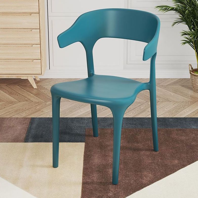 Contemporary Style Chair Armless Chair for Kitchen with Plastic Legs