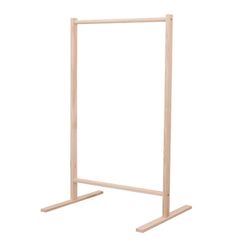 Modern Free Standing Solid Wood Coat Rack with Storage Shelving