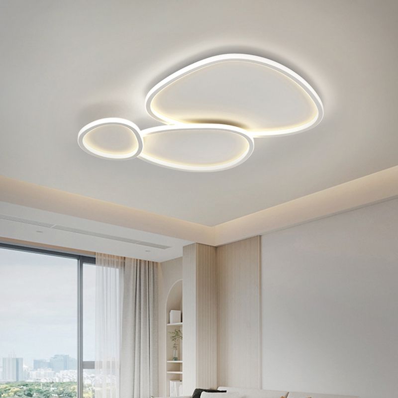 Modern Style Multi-Ring Shape Flush Mount Acrylic Ceiling Light for Living Room