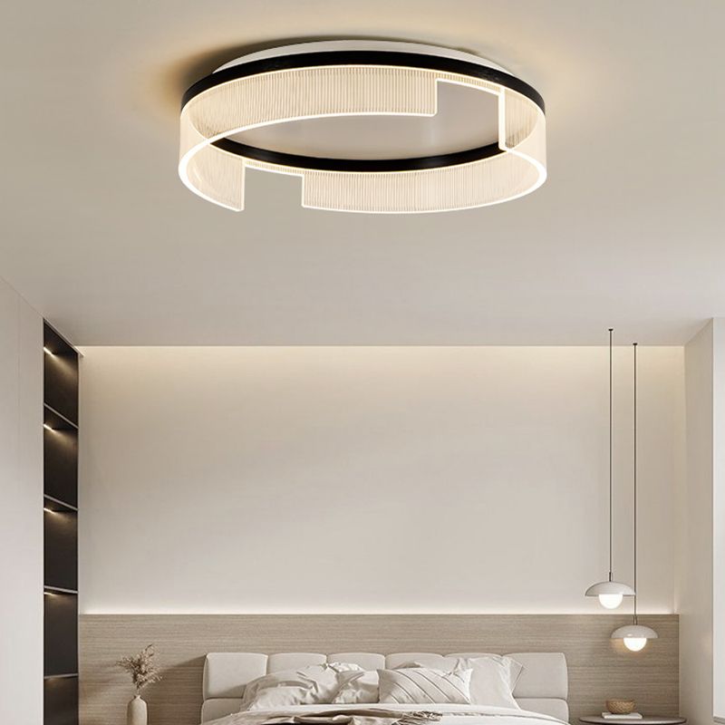 Modern Simple Ceiling Light 1-Light Ceiling Mount Light with Acrylic Shade for Bedroom