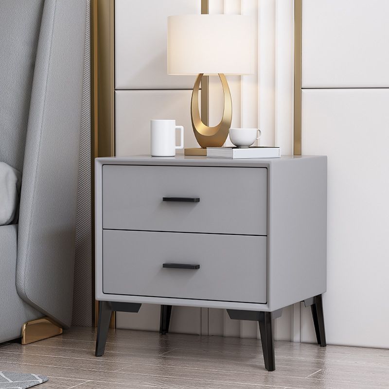 Wooden Bedside Cabinet Modern Minimalist Bedside Table with Legs