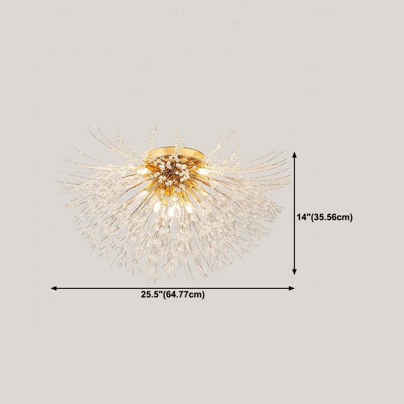 4/6-Light Modernism Golden Flush Mount Lighting LED Ceiling Light