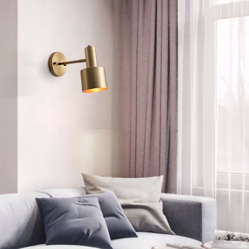 Postmodern Style Vanity Light Cylinder Shape Vanity Lamp with Iron Shade for Bedroom