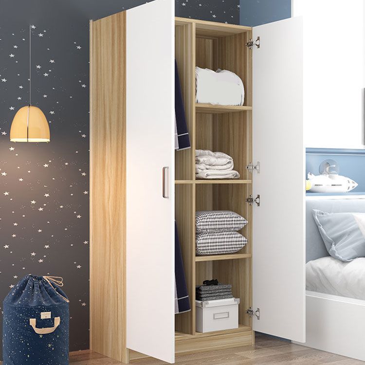 Manufactured Wooden Kids Closet Modern Bedroom Wardrobe Closet with Garment Rod