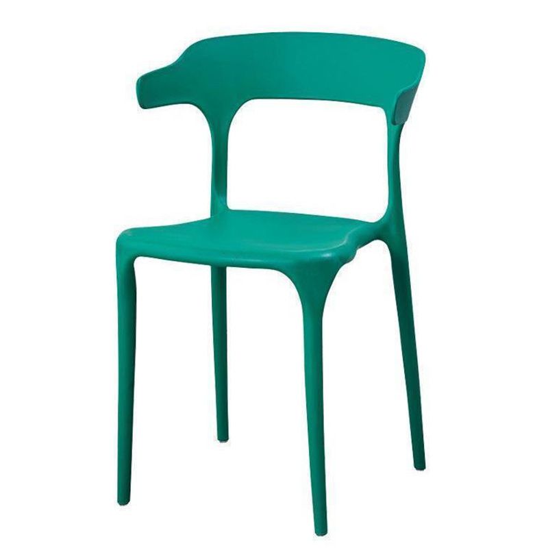 Contemporary Plastic Arm Chair Dining Kitchen Room Open Back Chair