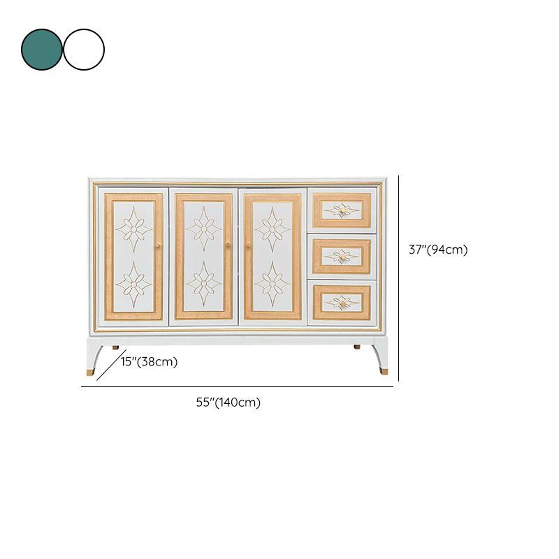 Glam 3 Drawers Sideboard Multi Doors Sideboard Buffet Stand with Storage