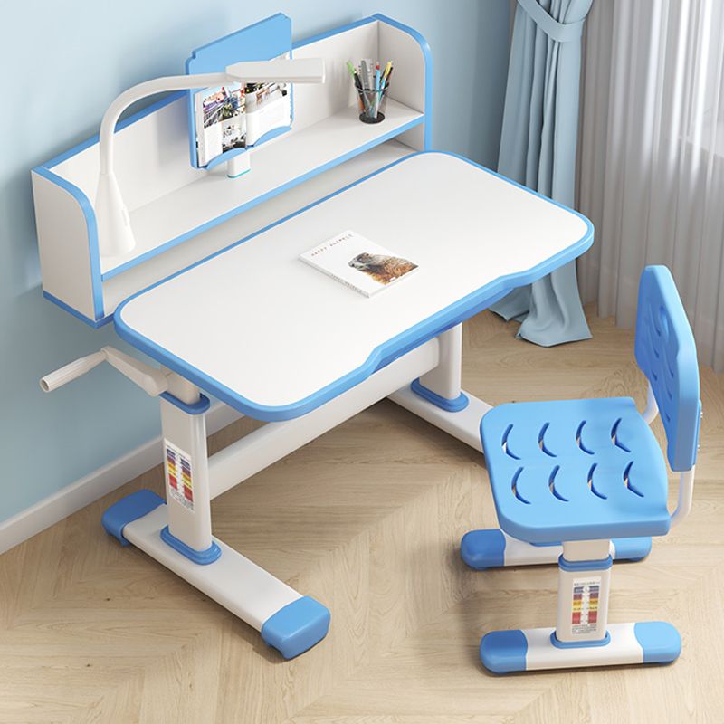 Contemporary Adjustable Children's Desk with 1 Drawer and Hand Crank