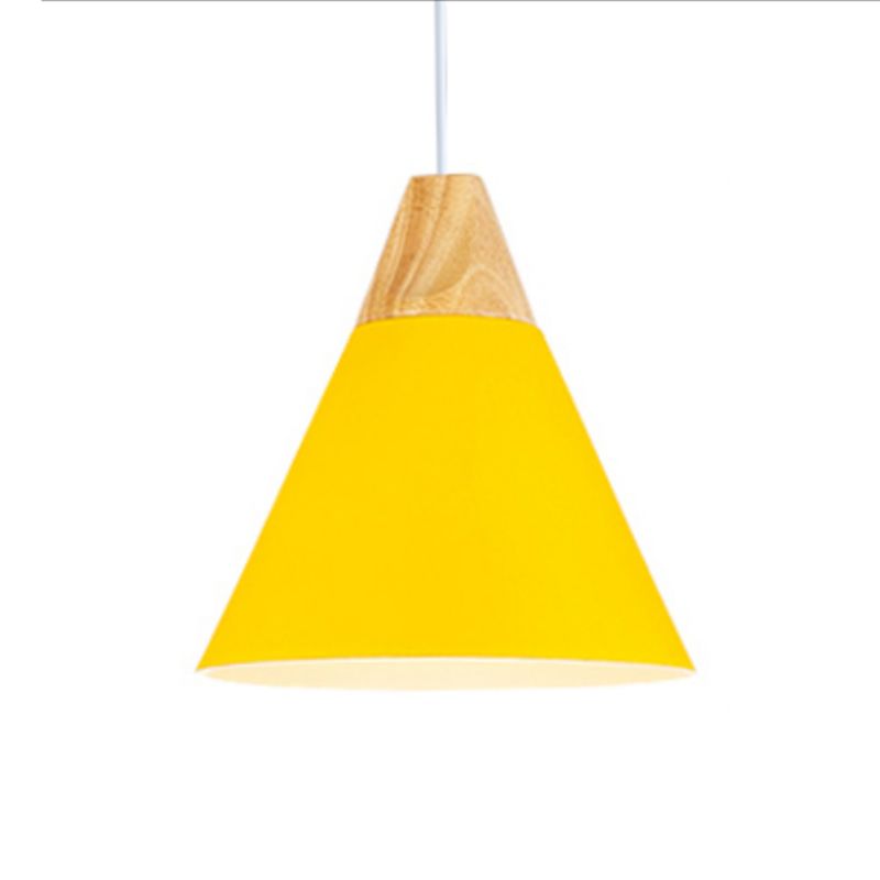 1 Light Cone Hanging Lights Modern Style Metal Drop Pendants