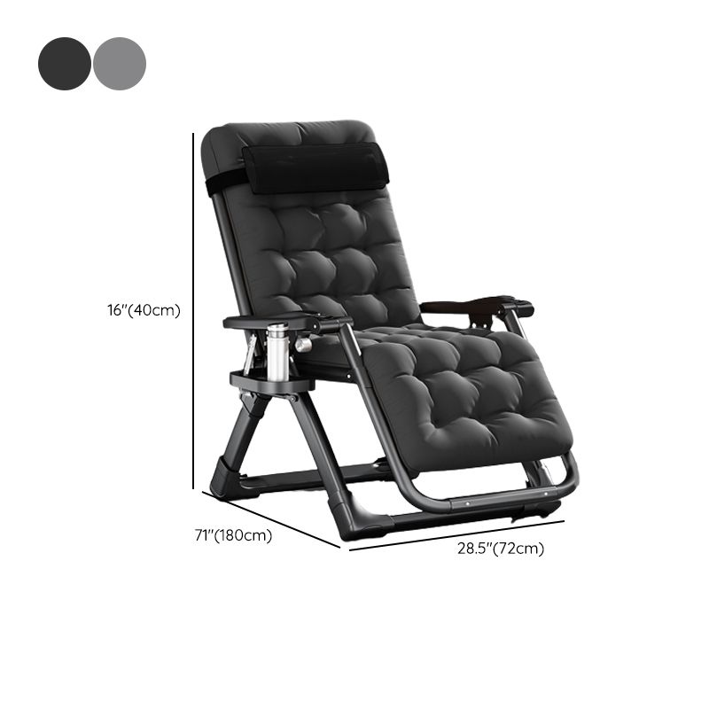 Contemporary Single Ergonimic Recliner with Legs and Pillow Metal Solid Color