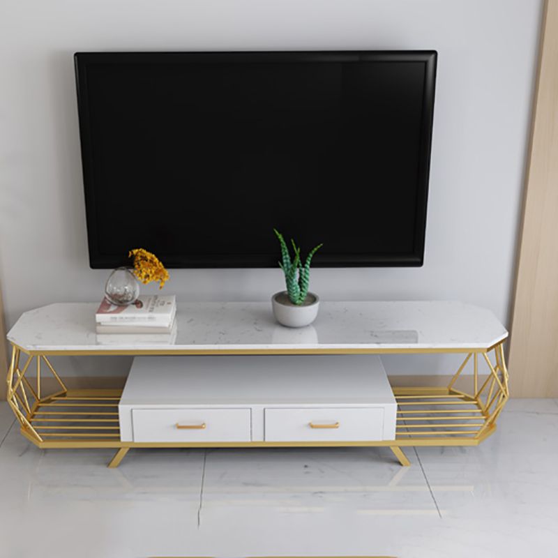 Home Open Shelving TV Stand Luxury Sintered Stone TV Cabinet
