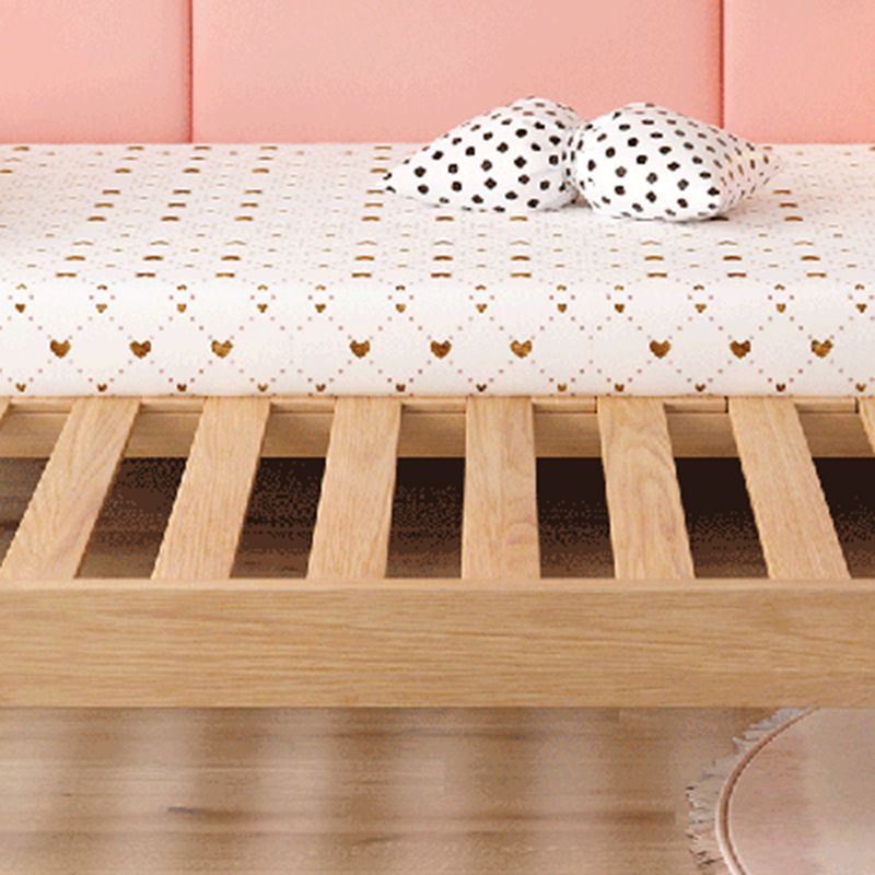 Modern Convertible Daybed in Pink Upholstered Bed Frame for Girls