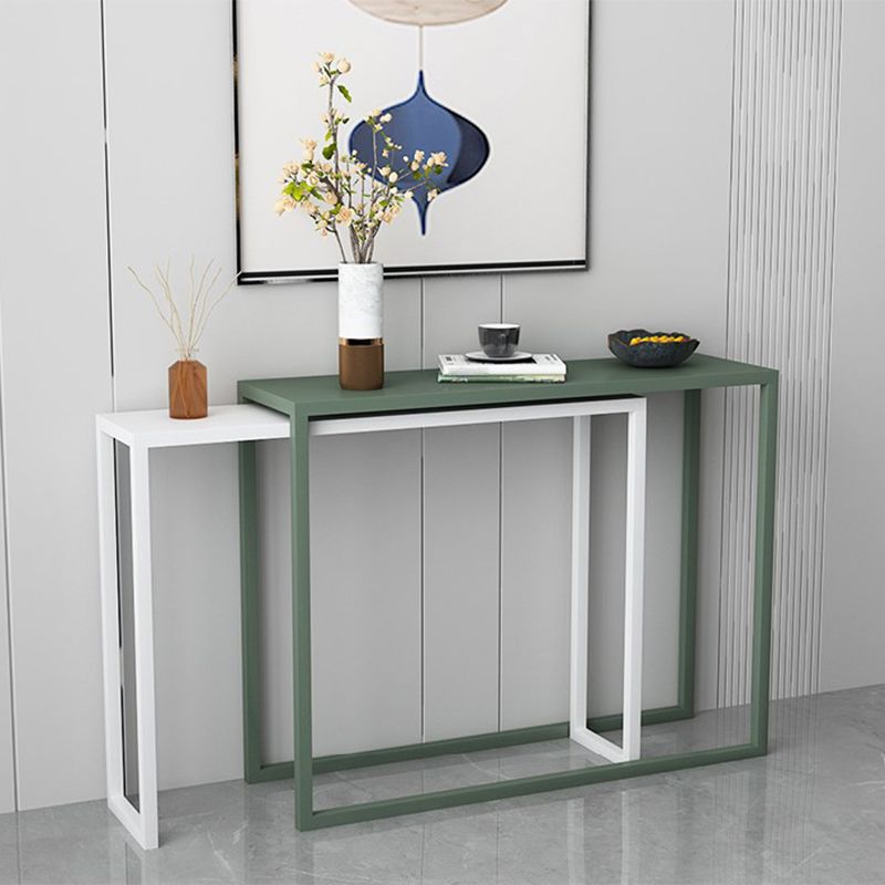 Modern Iron Accent Table with Frame Base for Hall 30.7" High