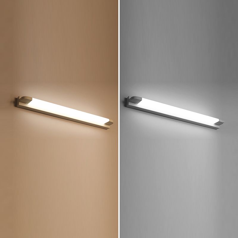 Linear Shape Vanity Light Metal Modern Style 1 Light LED Mirror Light for Bathroom