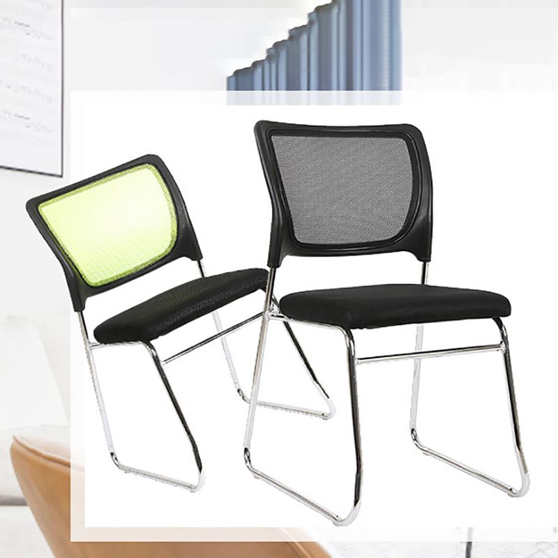 22" Wide Contemporary Desk Chair Breathable Air Grid Armless Office Chair