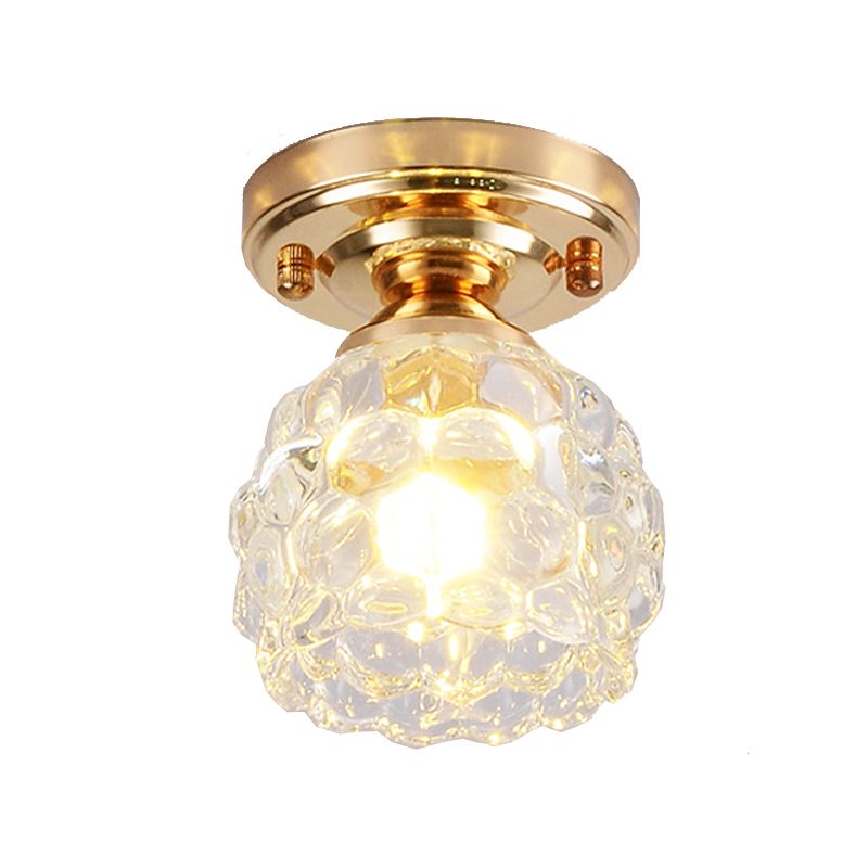 Nordic Style 1-Light Ceiling Lamp Glass Shade Ceiling Light for Bedroom