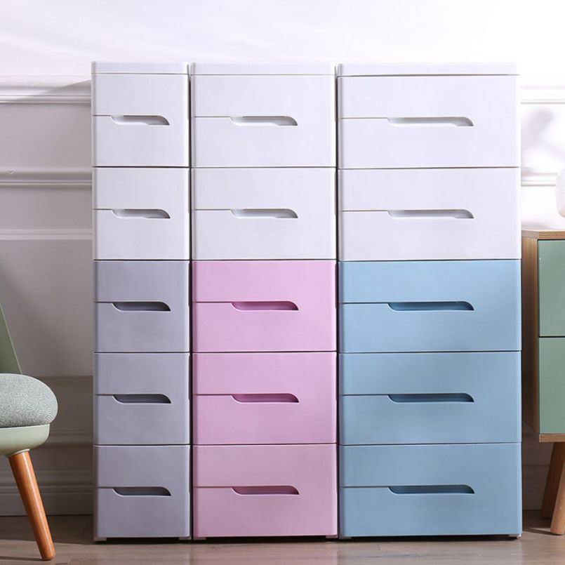 Scandinavian Baby Dresser Plastic Kids Furniture with Drawers for Bedroom