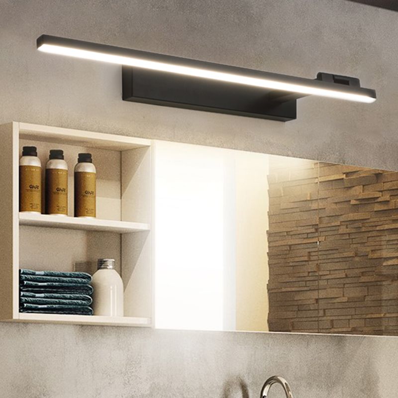 Lámpara lineal acrílica de tocador de tocador 1 luces minimalismo lámpara montada en la pared para baño